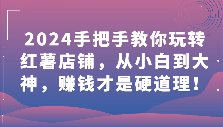 2024手把手教你玩转红薯店铺，从小白到大神，赚钱才是硬道理！-飞哥网创